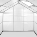 Trädgårdsväxthus aluminium polykarbonat dörr fönster 183x305x205cm Pavonia Erbjudande