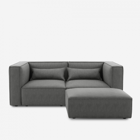 Modulsoffa 2 -sits modern design i tyg med puff modulär Solv Kampanj