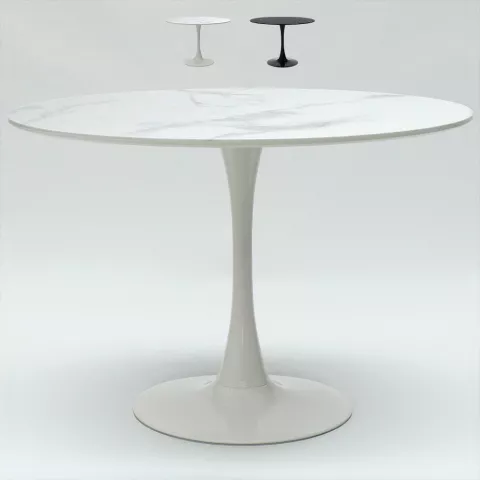 runt bord 120 cm marmoreffekt restaurang matsal Goblet murmar 120 Kampanj