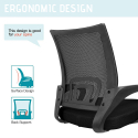 Kontorsstol ergonomisk med ländryggsstöd andningsbart tyg Officium Modell