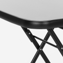 Set kvadratiskt bord med 2 stolar för trädgård fällbara modern design Soda Rea