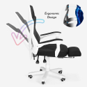 Spelstol fåtölj ergonomisk andningsbar futuristisk design fotstöd Gordian Plus Val