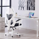 Spelstol fåtölj ergonomisk andningsbar futuristisk design fotstöd Gordian Plus Erbjudande