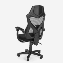 Spelstol fåtölj ergonomisk andningsbar futuristisk design fotstöd Gordian Plus Dark Modell