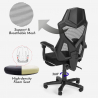 Spelstol fåtölj ergonomisk andningsbar futuristisk design fotstöd Gordian Plus Dark Rabatter