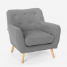 Fåtölj modern design nordisk stil i trä och tyg vardagsrum Modesto Rea