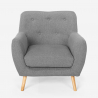Fåtölj modern design nordisk stil i trä och tyg vardagsrum Modesto Erbjudande