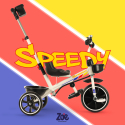 Trehjuling för barn med skjuthandtag och förvaringskorg Speedy Försäljning
