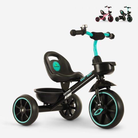 Trehjuling för barn med justerbar sits och förvaringskorg Bip Bip Kampanj