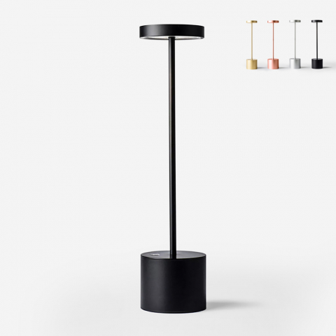 Trådlös LED bordslampa modern design hem restaurang Gunther