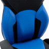 Spelstol ergonomisk konstläder sportig justerbar Portimao Sky Mått