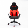 Spelstol ergonomisk konstläder sportig justerbar Portimao Fire Erbjudande