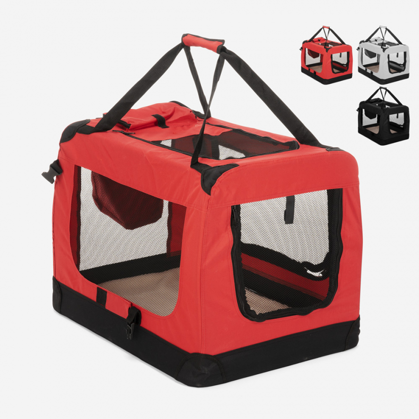 Transportbur för hund och katter medium storlek 68,5x48x50cm tyg fällbar Oliver L Erbjudande Transportbur för hund och katter medium storlek 68,5x48x50cm tyg fällbar Oliver L Erbjudande