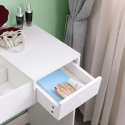 Sminkstation toalettbord platsbesparande behållare spegel pall Nicole Rabatter