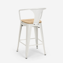 hög barstol stil industriell design bar kök steel wood back light Inköp
