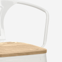 hög barstol stil industriell design bar kök steel wood back light 