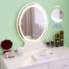 Sminkstation skandinavisk design spegel LED lådor pall Serena Rea