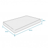 Enkel madrass för barn 80x160 Memory Foam anatomisk 18 cm Super Top M Egenskaper