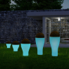 Fluorescerande lysande rund kruka för utomhus trädgård design Domus Fluo Kampanj