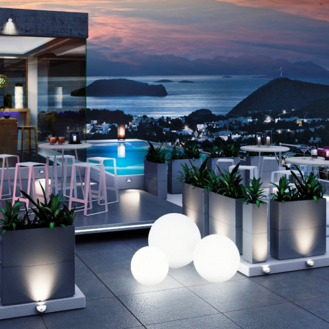 Sfärlampa LED sfärisk design Ø 30cm för utomhus trädgård bar restaurang Sirio