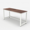 Rektangulärt skrivbord för kontor 120x60cm trä metall modernt vitt Bridgewhite 120 Katalog