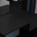 Svart sminkstation toalettbord med spegel låda och pall Mayca Black Katalog