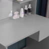 Grå sminkstation toalettbord med spegel låda och pall Mayca Grey Katalog