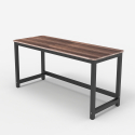 Rektangulärt skrivbord för kontor 120x60cm trä metall svart modernt Bridgeblack 120 