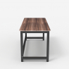 Rektangulärt skrivbord för kontor 120x60cm trä metall svart modernt Bridgeblack 120 
