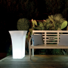 Hög kvadratisk kruka för utomhus med ljus kit modern design Patio Katalog