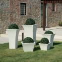 Kvadratisk kruka 50x50cm design växtbehållare vardagsrum trädgård terrass Patio Kostnad