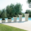 Kvadratisk kruka 50x50cm design växtbehållare vardagsrum trädgård terrass Patio Inköp