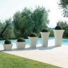 Kvadratisk kruka 40x40cm design växtbehållare vardagsrum trädgård terrass Patio Egenskaper