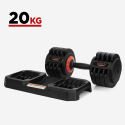 Ett par hantlar 2 x 20 kg gym variabel belastning justerbar vikt fitness Oonda Försäljning