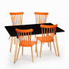 Matbordsset 120x80cm svart 4 stolar design kök restaurang bar Genk Katalog