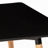 Matbordsset 120x80cm svart 4 stolar design kök restaurang bar Genk 
