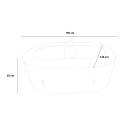 Oval uppblåsbar SPA hydromassage bubbelpool 190x120cm EaseZone 7150012 Katalog