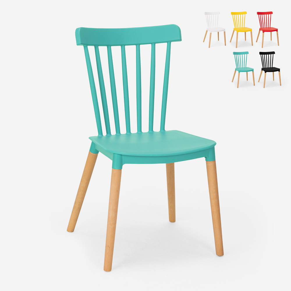 Stol modern design polypropen trä restaurang bar kök Praecisura