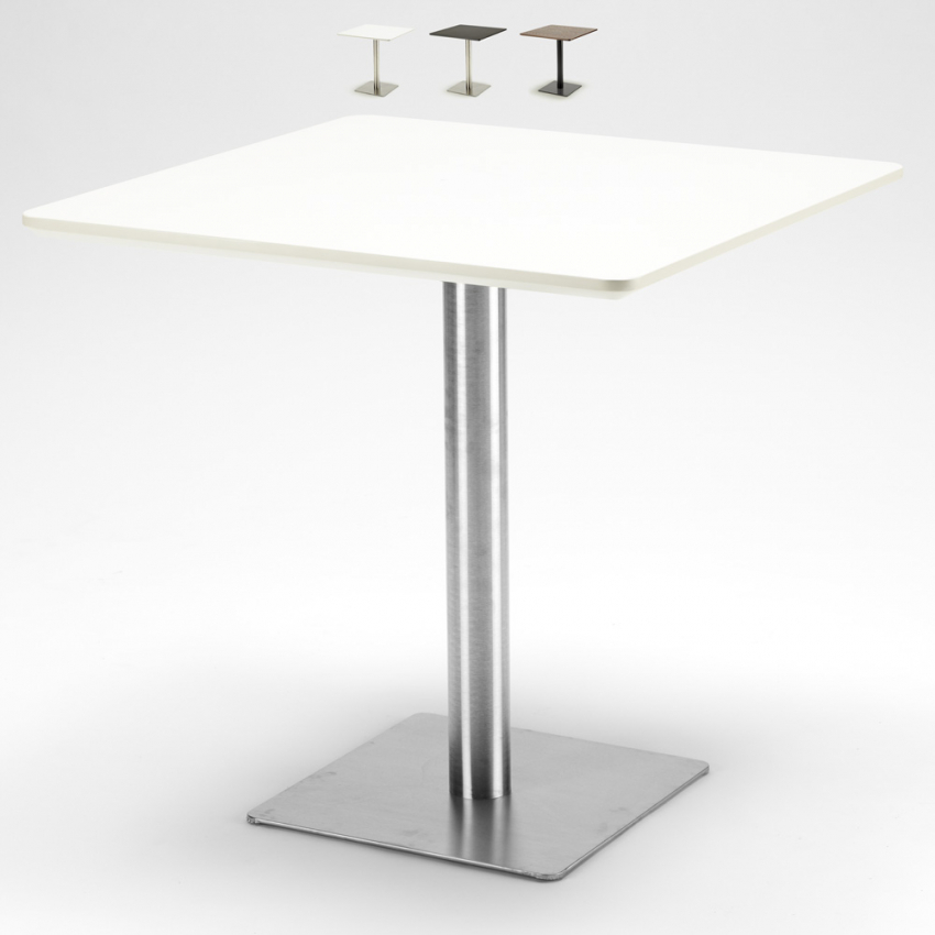 Kvadratiskt bord 90x90cm med central bas för bar bistro Horeca Modell