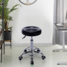Svängbar pall med hjul sittplats i konstläder kosmetolog kontor Nabu