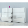 Byrå sovrum 6 lådor blank vit design Onda Sideboard Rea