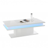 Glansigt vitt soffbord modern design 100x55cm LED-ljus Little Big Inköp