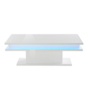 Glansigt vitt soffbord modern design 100x55cm LED-ljus Little Big Kostnad