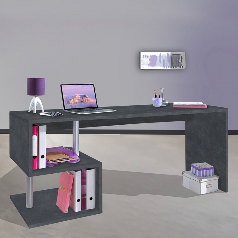 Skrivbord modern design 180x60cm antracit studio kontor Esse 2 Report Kampanj