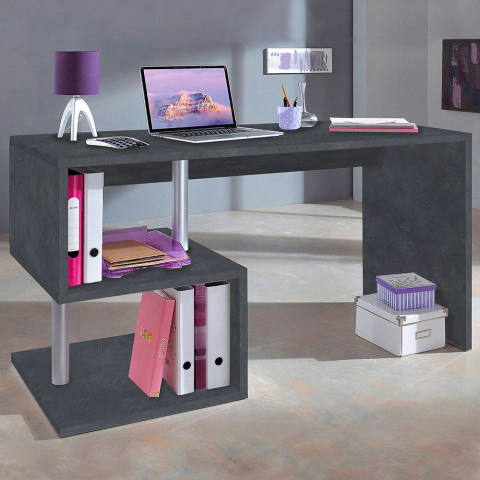Skrivbord kontor studio modern design 140x60cm antracit Esse 2 Report