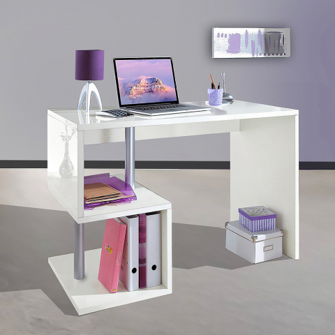 Skrivbord kontor studio modern design blank vit 100x50cm Esse 2 Kampanj