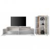 Väggmonterade TV-möbel TV-bänk vitrinskåp trä vit Corona Rea