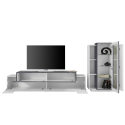 Väggmonterade TV-möbel TV-bänk vitrinskåp skiffer vit Corona Rea