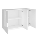 Skänk entrémöbel 3 dörr 121 cm modern design 3 blank vit Ping White M Rea