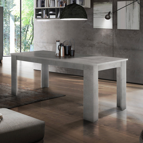 Utdragbart matbord 160-210x90cm modern grå design Jesi Bronx Kampanj